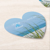 白砂の紙の海の結婚麦の線 ペーパーコースター (アングル)