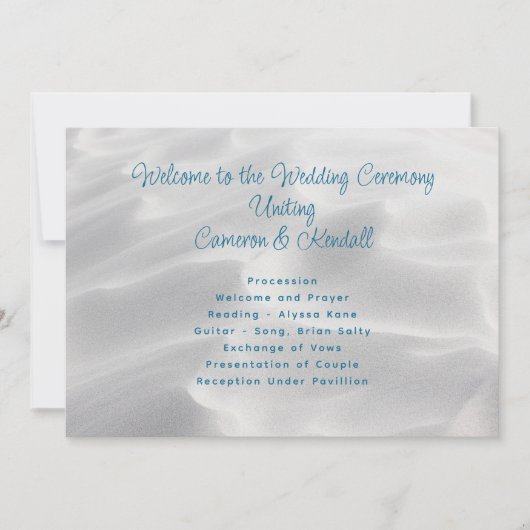 白砂ビーチ結婚式計画 シーズンカード (正面)