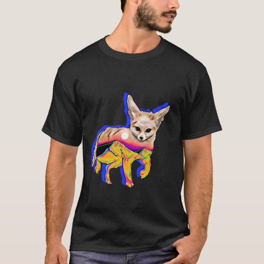 白砂漠のフェネック Tシャツ (正面)