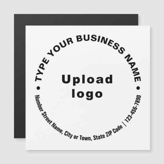 白磁気カード上の循環文字 (正面/裏面)