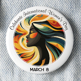 白祝アールデコ国際的女子デー 缶バッジ