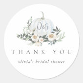 白秋カボチャ緑ありがとう ラウンドシール (正面)