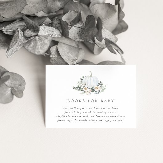 白秋カボチャ緑の本ベビー エンクロージャーカード