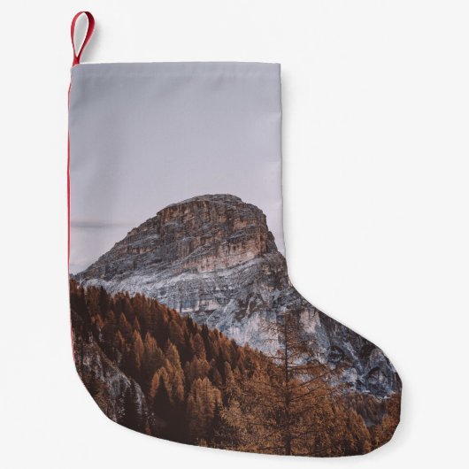 白空の下の山々 スモールクリスマスストッキング (正面)