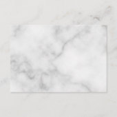 白空白の大理石結婚の アドバイスカード (正面)