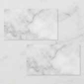 白空白の大理石結婚の アドバイスカード (正面/裏面)