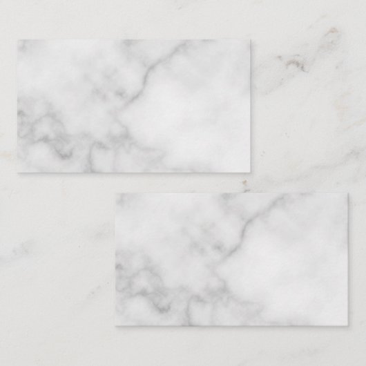 白空白の大理石結婚の アドバイスカード (正面/裏面)