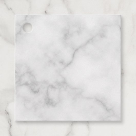 白空白の大理石結婚の フェイバータグ (正面)