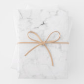 白空白の大理石 ラッピングペーパーシート (インサイチュ)