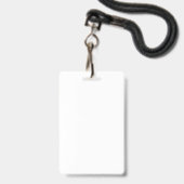 白空白のDIYテンプレートカスタム文字写真 バッジ (Back with Lanyard)