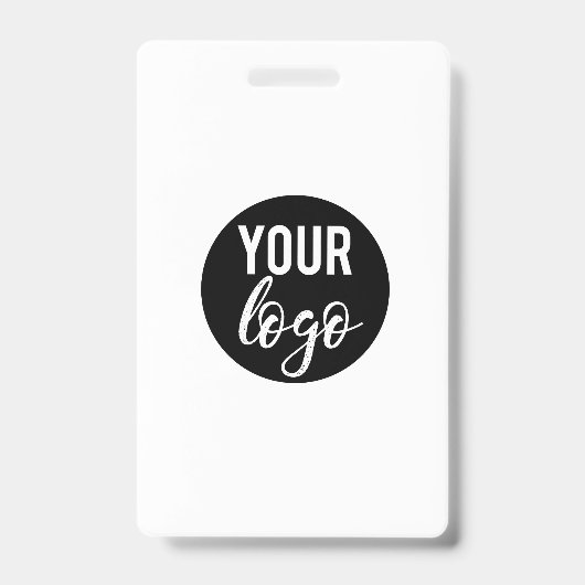 白空白のDIYテンプレートロゴはこちら従業員 バッジ (正面)