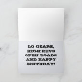 白筋車ヴィンテージ挨拶誕生日カード サンキューカード (内部)