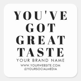 白箱包モダン装ラベル スクエアシール