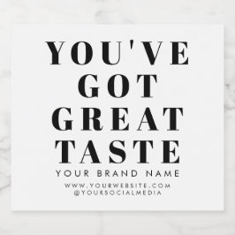 白箱包モダン装ラベル スパークリングワインラベル