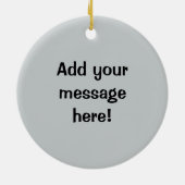 白米の箸のキャブレターの幸せなボール セラミックオーナメント (裏面)