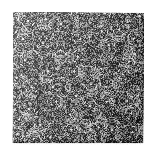 白糖スカル タイル (正面)