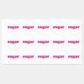 白糖ホットピンクモダンタイポグラフィ食品 ラベル (シート)