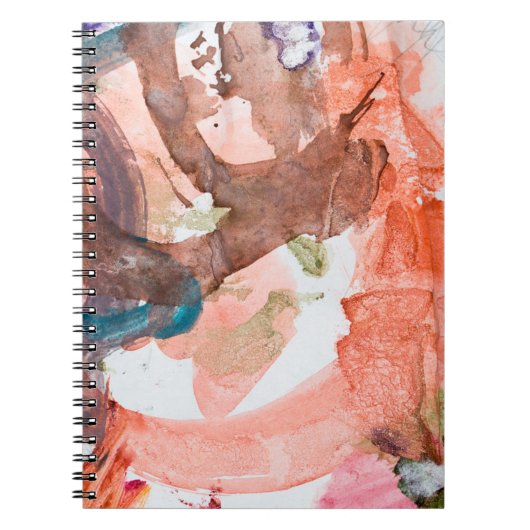 白紙の上にインクの汚れ，アクリル，アート， ノートブック (正面)