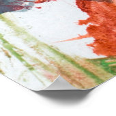 白紙の上にインクの汚れ,アクリル,アート, ポスター (角)