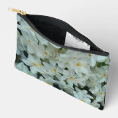 白紙水仙の繊細な白い花 アクセサリーポーチ (見開き)