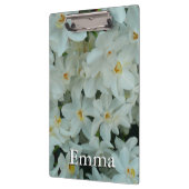 白紙水仙の繊細な白い花 クリップボード (左)