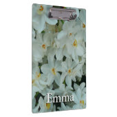 白紙水仙の繊細な白い花 クリップボード (右)