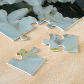 白紙水仙の繊細な白い花 ジグソーパズル (側面)