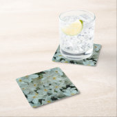 白紙水仙の繊細な白い花 スクエアペーパーコースター (インサイチュ)