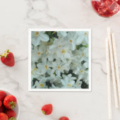 白紙水仙の繊細な白い花 スタンダードカクテルナプキン (インサイチュ)