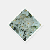 白紙水仙の繊細な白い花 スタンダードカクテルナプキン (角)