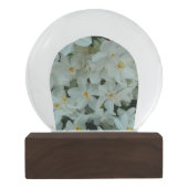 白紙水仙の繊細な白い花 スノーグローブ (裏面)