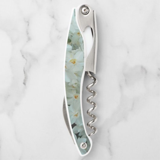 白紙水仙の繊細な白い花 ソムリエナイフ (裏面)