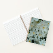 白紙水仙の繊細な白い花 ノートブック (内部)