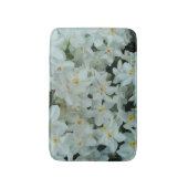 白紙水仙の繊細な白い花 バスマット (正面縦)