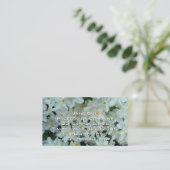 白紙水仙の繊細な白い花 名刺 (スタンド正面)