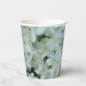 白紙水仙の繊細な白い花 紙コップ (裏面)
