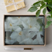 白紙水仙の繊細な白い花 薄葉紙 (ギフト)