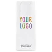 白紙 ワインボトル ギフトバッグ カスタムロゴ 最小注文なし (正面)