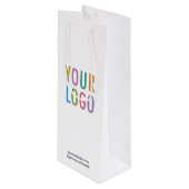 白紙 ワインボトル ギフトバッグ カスタムロゴ 最小注文なし (正面アングル)