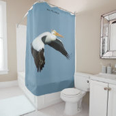 白素晴らしいペリカンシャワーカーテン シャワーカーテン (インサイチュ)
