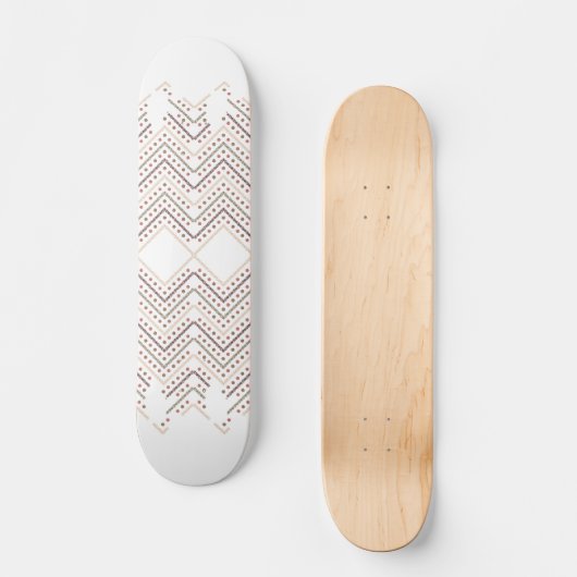 白素晴らしい背景の赤い点 スケートボード (正面)