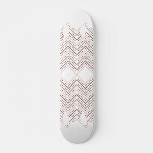 白素晴らしい背景の赤い点 スケートボード (正面)