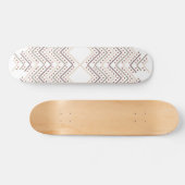 白素晴らしい背景の赤い点 スケートボード (横)