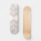 白素晴らしい背景の赤い点 スケートボード (正面)