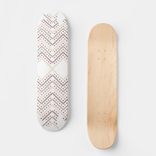 白素晴らしい背景の赤い点 スケートボード (正面)