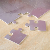 白素晴らしとピンクの牡丹の水彩画 ジグソーパズル (側面)