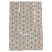 白素晴らしと金ゴールドの星明 ミディアムペーパーバッグ (裏面)