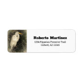 白素晴らしアグレ水鳥デジタルアート絵画ズ ラベル (正面)