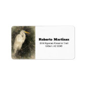 白素晴らしアグレ水鳥デジタルアート絵画ズ ラベル (正面)