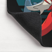 白素晴らしサメと巨大イカ マウスパッド (コーナー)